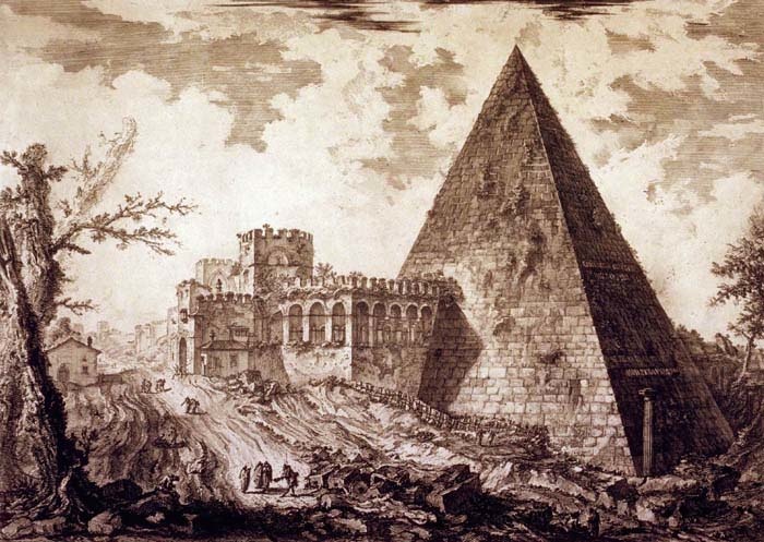 Джованни Баттиста Пиранези. Пирамида Цестия.