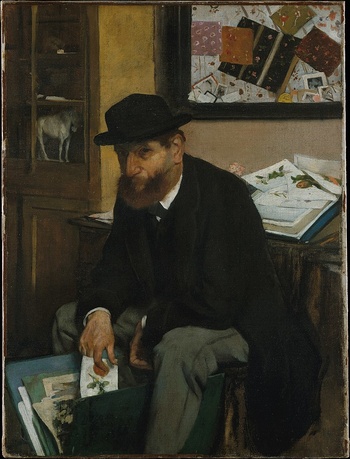 «Коллекционер гравюр», Эдгар Дега, 1866, Холст, масло, Музей искусств Метрополитен, Нью-Йорк