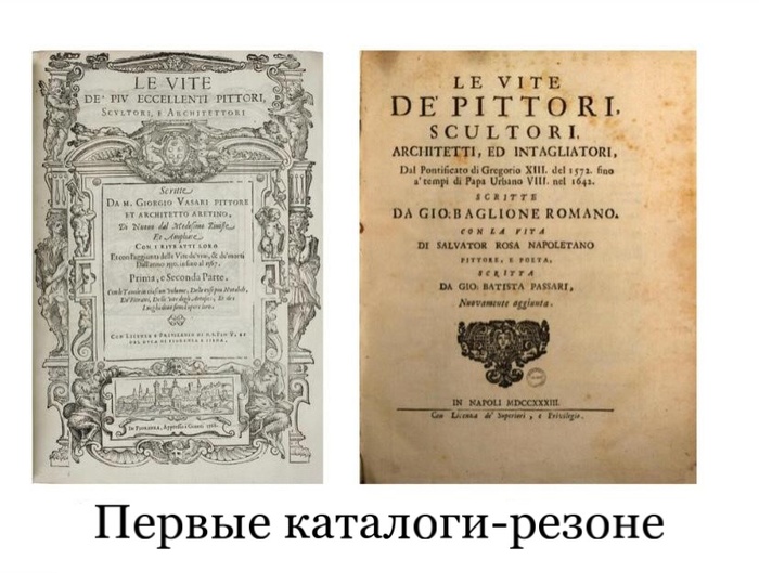 Первые каталоги «Резоне»