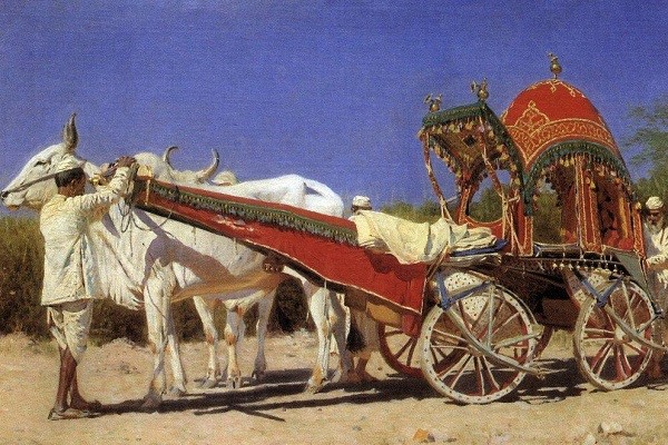 Василий Верещагин. Повозка богатых людей в Дели. 1875 г.