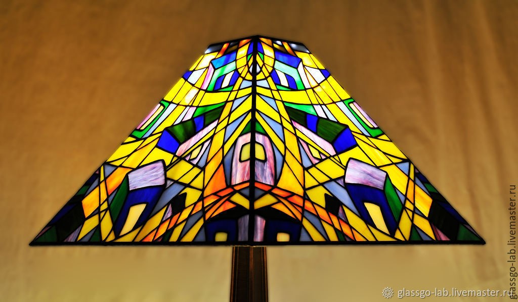 Настольная лампа «Утро», стекло, Тиффани, 552 детали