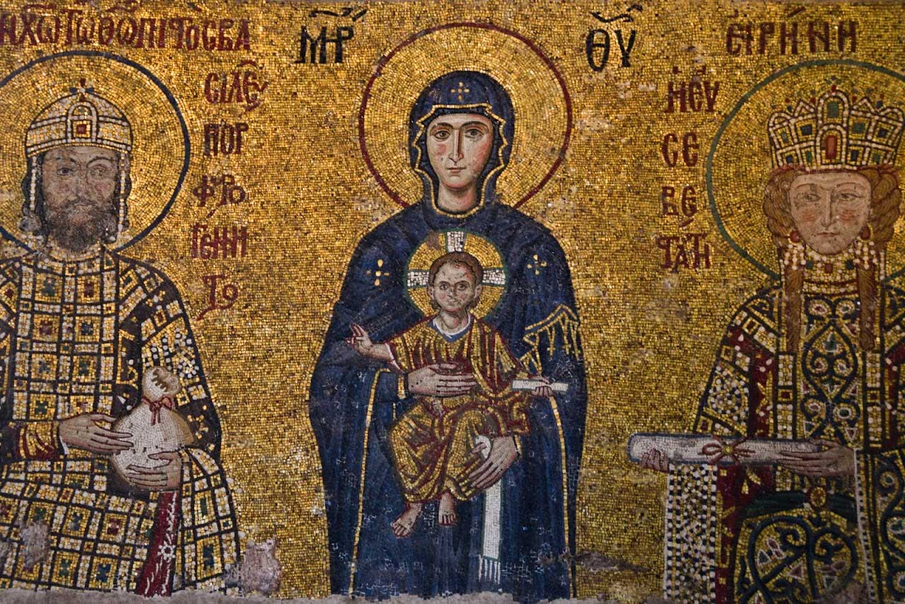 Фрагмент мозаики из собора Святой Софии, Стамбул